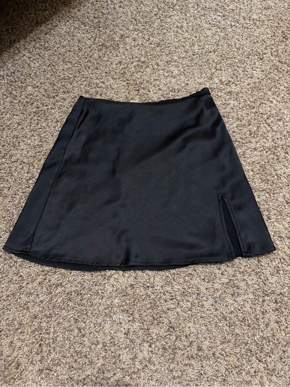 Princess Polly Black Mini Skirt with Side Slit